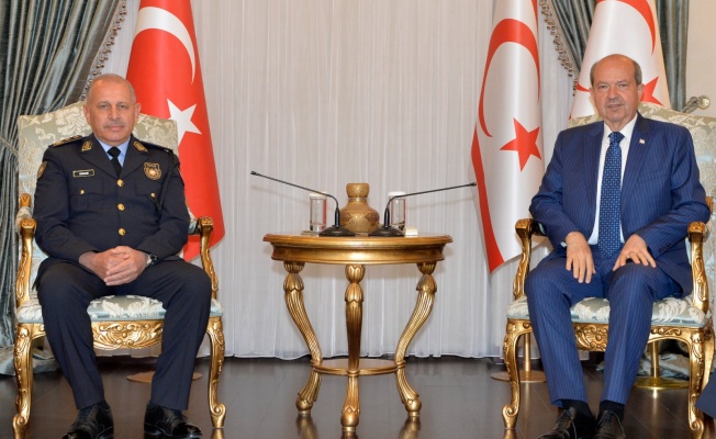 Cumhurbaşkanı Tatar, Polis Genel Müdürü Kuni ve beraberindekileri kabul etti