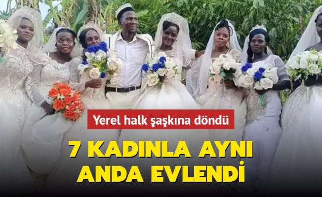 Uganda'da bir adam aynı günde 7 kadınla evlendi
